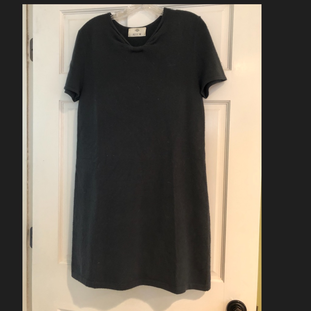 Gray Blue Cashmere Shift Dress